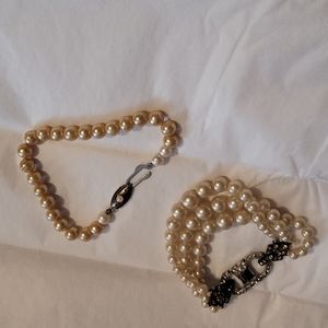 Antique pearl bracelets